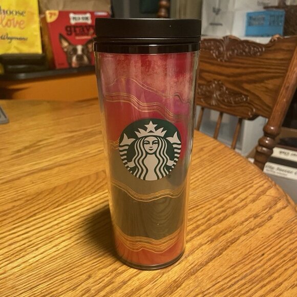 Starbucks 2021 No Spill Lid Tumbler 16 oz Holiday Colors - Picture 1 of 4
